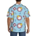 thumbnail image 3 of Hirioo Gnome On A Watermelon Mattress In The Pool for Men's Cuban Collar Short Sleeve Shirt Button Down Shirt Beach Summer Shirts Wedding Vacation Shirts-Small, 3 of 5