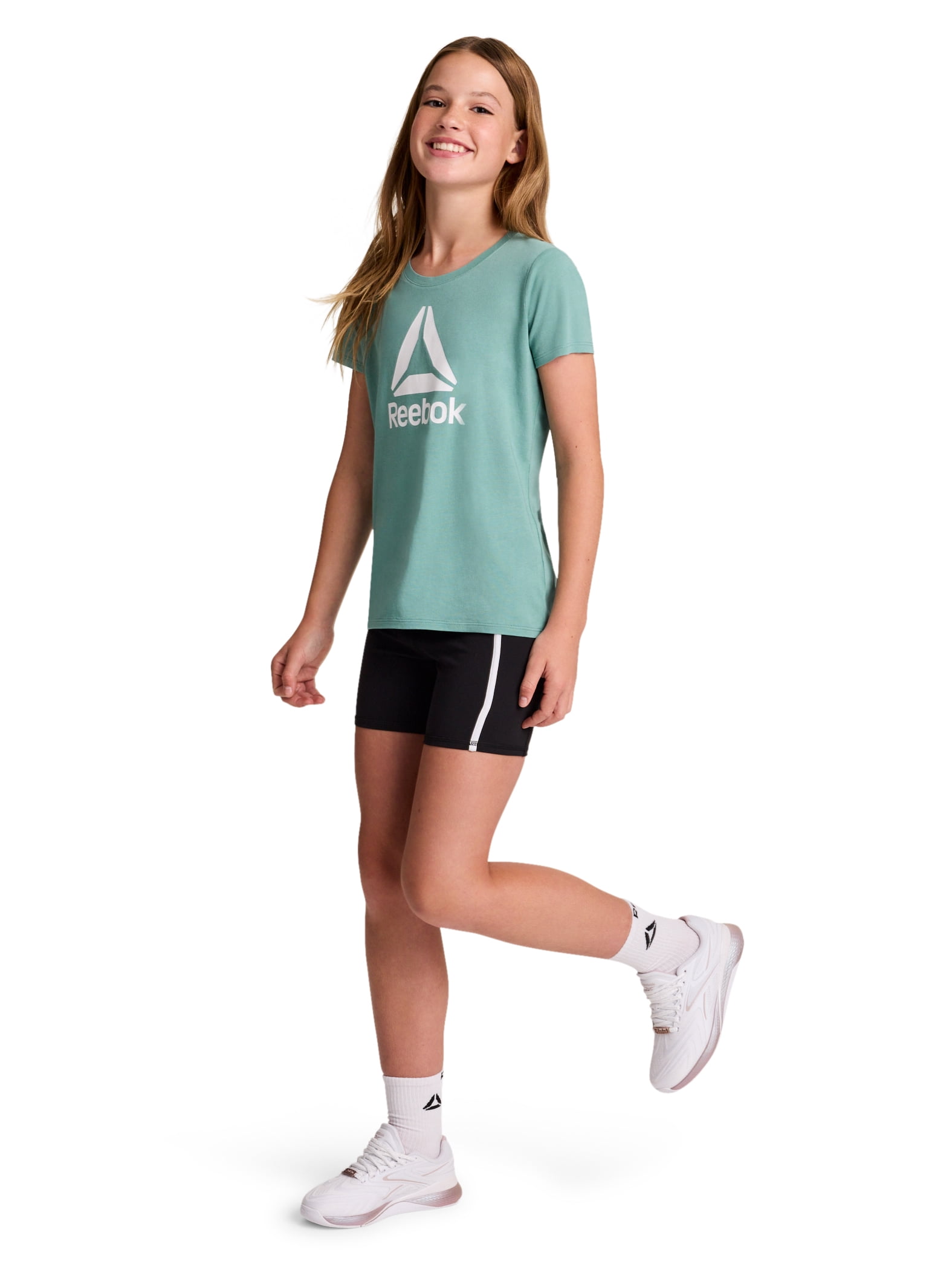 Reebok Girl's Distinction 2-Pack Short Sleeve Performance T-Shirt, Sizes 4-18