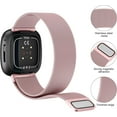 thumbnail image 2 of REQO Metal Band for Fitbit Sense 2 / Sense Bands, Fitbit Versa 4 / Versa 3 Bands Women Men, Stainless Steel Mesh Magnetic Replacement Bracelet Strap Compatible for Fitbit Sense 2 / Versa 4 Smartwatch, 2 of 8