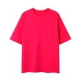 thumbnail image 2 of Camisas de Manga Corta de los Hombres Color Sólido de Ajuste Cuello Redondo Tops Casuales, Verano Y Primavera, Camisas Casuales de los Hombres, 2 of 6