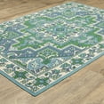 thumbnail image 4 of Oriental Weavers Meridian 2808G - Machine Woven Area Rug - 8'6" x 13' - in Blue/ Green - Traditional Style Patio, Deck, Porch, Mud Room Rug, 4 of 9
