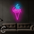 thumbnail image 4 of C-CRAFT Ice Cream Neon Sign Led Light Up 33 inch for Ice Cream Dessert Shop Wall Art Decor, 4 of 5