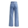 thumbnail image 5 of ShiShine Women's Straight Leg Jeans Trendy High Waisted Stretchy Casual Denim Baggy Trousers, 5 of 6