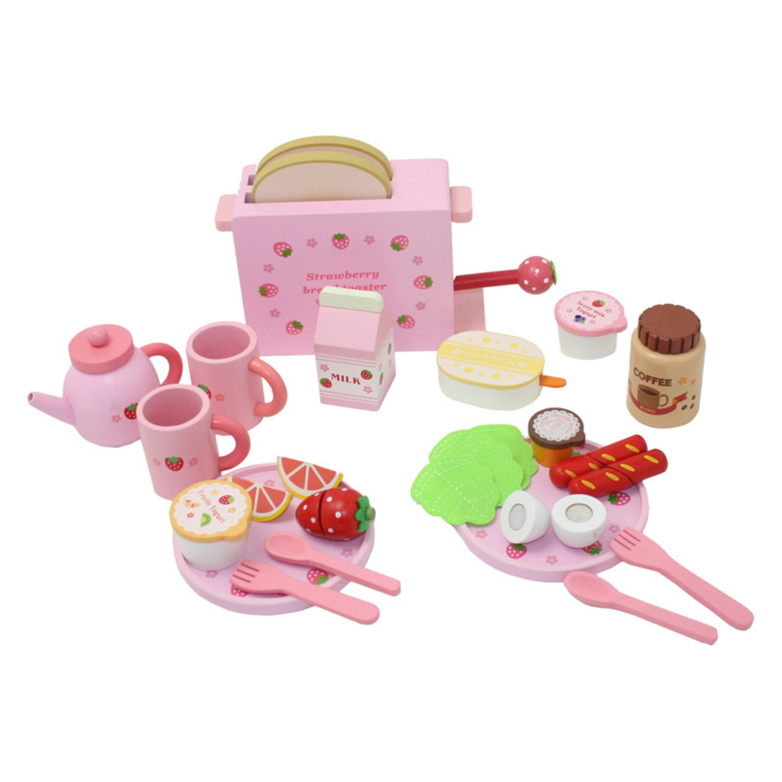Berry Toys Complete Healthy Breakfast Wooden Play Food Set