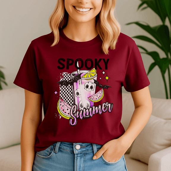 Vintage Spooky Summer Beach Halloween Coffee, Summerween Shirt, Summer Halloween TShirt, Cute Spooky Ghost Tee, Halloween Shirt, Halloween Gift, Ghost Beach , Pumpkin Spooky Season