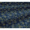 thumbnail image 4 of oneOone Cotton Jersey Medium Blue Fabric Chevron Geometric Dress Material Fabric Print Fabric By The Yards 58 Inches Wide, 4 of 4
