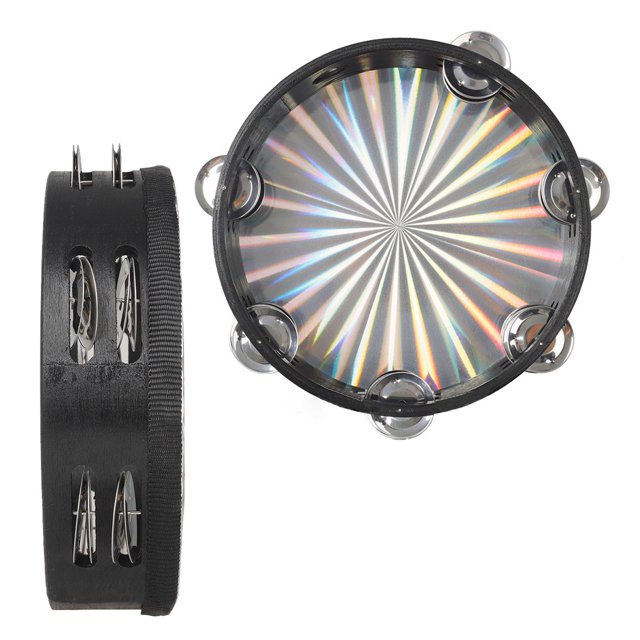 Tambourine Drum Stainless Steel Plate 8in Tambourine Clear Sound 2 Rows Bells For KTV ANGGREK Otros