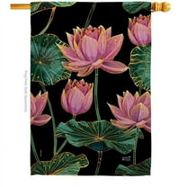 Angeleno Heritage H137627-BO Colorful Losts Floral Double-Sided Garden Decorative House Flag, Multi Color