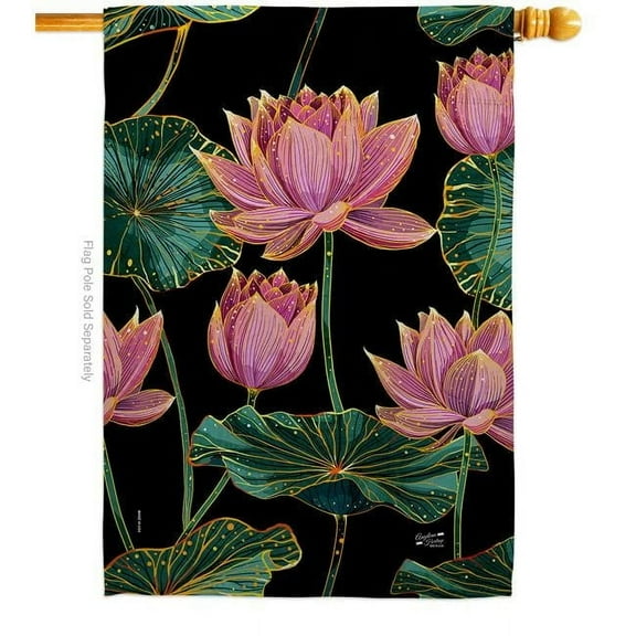 Angeleno Heritage H137627-BO Colorful Losts Floral Double-Sided Garden Decorative House Flag, Multi Color