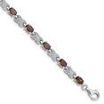 thumbnail image 1 of Bracelet en Quartz Fumé en Argent Sterling 925, 1 of 6