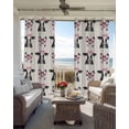 thumbnail image 6 of Cute Bow Cow Blackout Curtains for Bedroom Living Room Darkening Curtains 54 Inch Long Beige Farmhouse Cute Animals Short Curtain for Small Window Treatment Thermal Insulated Grommet Drapes 52"x54"x2, 6 of 9