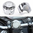 thumbnail image 4 of Motorcycle Handlebar Mount Clock,7/8 1" Waterproof Handlebar Dial Clock Watch ，Motorcycle Handlebar Clock & Thermometer, 4 of 5
