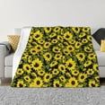 thumbnail image 1 of Balery Sunflowers In Vintage Manta de Franela con Dibujo, Lujo Ultra Suave y Cálido, Antipelusa y Resistente a las Arrugas para Cama, Sofá, Camping -50"x40", 1 of 6