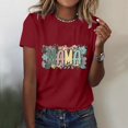 thumbnail image 2 of YDLCAFD T-Shirts Décontractés pour Femmes Imprimés Col Rond Manches Courtes Tunique Blouse, 2 of 5
