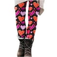 thumbnail image 2 of Jsaierl Women's Leggings Tummy Control Love Heart Print Tights Cotton Legging Pants Stretch Soft Gym Leggings Valentines Day Gifts for Women, 2 of 6