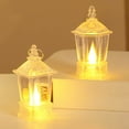 thumbnail image 5 of LED Electronic Candles, Christmas Candle Lanterns, 2pcs Vintage Crystal Transparent Flickering LED Candlesticks, Battery Operated Small Decorative Lanterns for Holiday Home Decor, 5 of 8