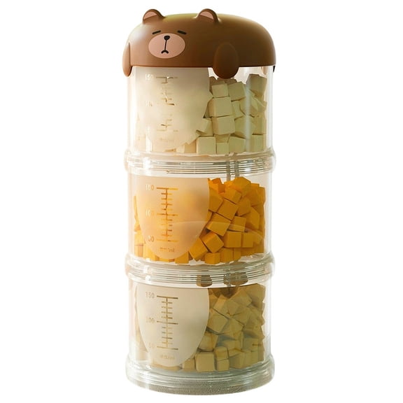 Dog Food Storage Container Airtight 3-Layer Pet Treat Jar, Leak-Proof Moisture-Resistant Portable Canister for Travel, Versatile Storage for Cats and Canine Food