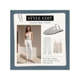 thumbnail image 2 of BLISSFUL STEP Women's Mesh Round Toe Slip on Slides Flats Sandals Silver 7.5, 2 of 6