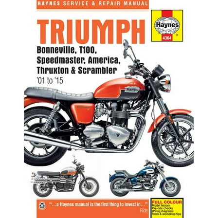 Haynes Repair/Service Manual '01-15 Triumph Bonneville/T100/Speedmaster (M4364)