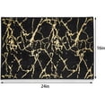 SUNYOK Bathroom Rug Black and Gold Decor Bathroom Rugs Non Slip Bath