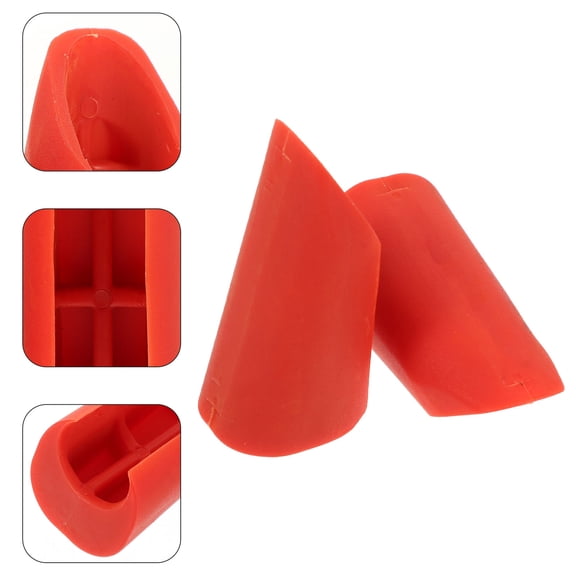 ifundom 1 Pair TPU Barbell Handle Grip Orange Anti- Dumbbell Grip for Weightlifting and Sports Training