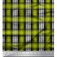thumbnail image 3 of Soimoi Green Cotton Voile Fabric Plaid Check Printed Craft Fabric by the Yard 56 Inch Wide, 3 of 3