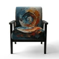 thumbnail image 4 of Designart « Dynamic VORTEX » Fauteuil d'Appoint Rembourré à Spirale Orange - Fauteuil Moderne pour Chambre, 4 of 7