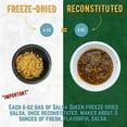 thumbnail image 4 of Salsa Queen Gourmet Freeze-Dried Roasted Tomatillo Salsa | Fresh Ingredients | 3+ year life | No Refrigeration Needed | Vegan, Keto, and Gluten Free | Camping, Travel, Outdoors, Space Travel, 4 of 6