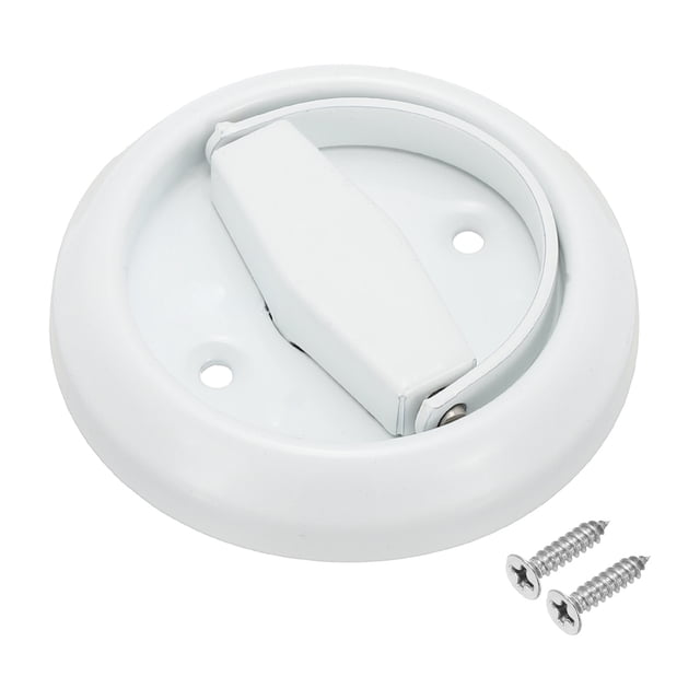 Tiradores de Puerta Deslizante Empotrados Uxcell, Manijas Redondas Ocultas para Closet, Botón Flush con Tornillos Blanco