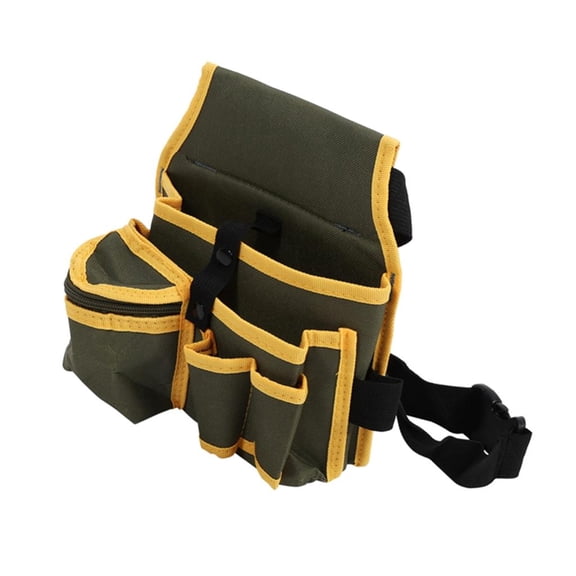 Yammee Canvas Electrician Tool Belt Pouch Carpenter Construction Holder Pockets Organizer Quick Release Buckle Waist Belts