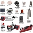 thumbnail image 2 of Combo 14 En 1 EV Technologies plancha sublimacion color roja., 2 of 8