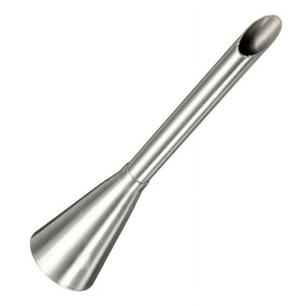 Fiudx Boquillas para Glaseado, Punta de Acero Inoxidable para Decorar Pasteles, Perfectas para Profiteroles, Pasteles de Gasa y Relleno de Crema de Mantequilla, Fáciles de Usar, Tamaño 7,7 X 1,7 Cm,