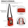 thumbnail image 6 of HELLHERO Santa at Window Crossbody Small Crossbody Bags, with Adjustable Strap, Travel, Outdoor and Daily Use Polyester 4.33"x1.97"x7.09", 6 of 7