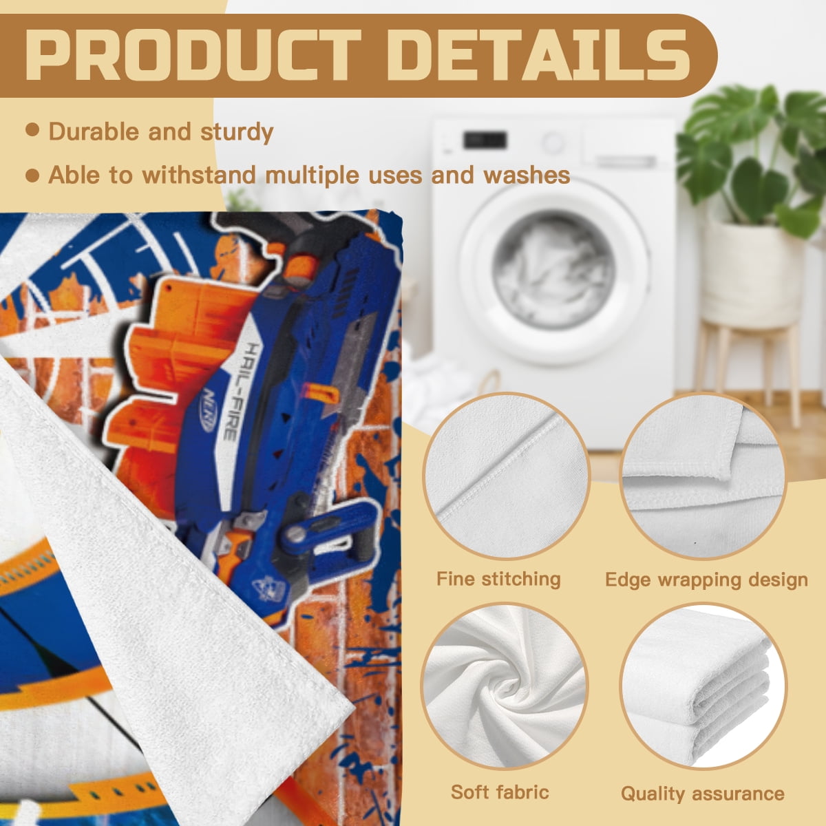 Nerf Beach Towel 30"x60"for Women Girls Boys Teenager Men Quick Drying Microfiber Birthday Gift