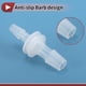 thumbnail image 5 of Conector de Tubería Recta de Plástico para Manguera Barb 3/16" x 1/4" OD Clear 5 Pcs, 5 of 7