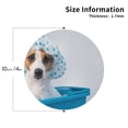 thumbnail image 2 of Honeii Terrier Takes A Bath With Shower Cap Print Leather Coaster Set of 4, Ideal for Safeguarding Your Furniture from Drinks Spills and Effortless Cleanup-Round Shape, 2 of 6