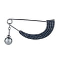 thumbnail image 2 of Women Shawl Clip Shiny Scarf Sweater Brooch Pins Pin Jewelry Gray, 2 of 8