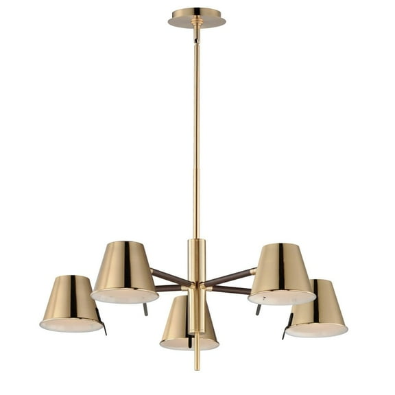 25175DBZHR Maxim Lighting Carlo - 30W 5 LED Chandelier-12 Inches Tall and 28 Inches Wide