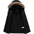 thumbnail image 3 of Women's Winter Jacket Faux Fur Trim Parka Coat, 3 of 7