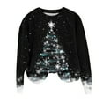 thumbnail image 4 of Craaazy Christmas Shirts for Women Loose Crewneck Long Sleeve Christmas Printed Xmas Shirts Gifts, 4 of 4