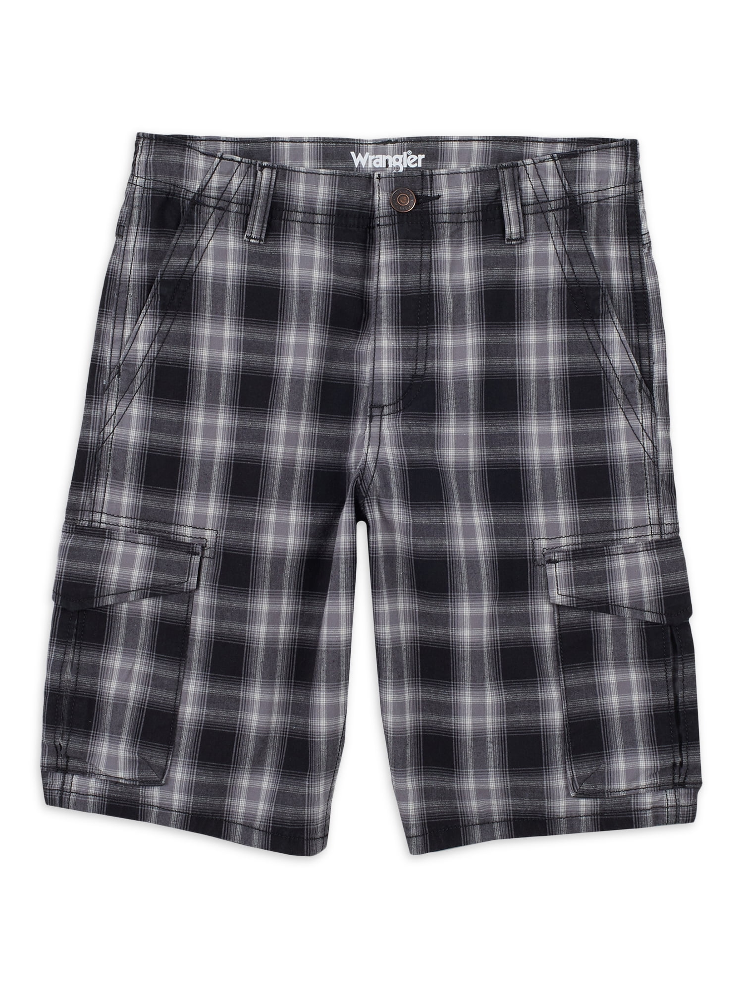 Wrangler Boys Plaid Cargo Shorts, Sizes 