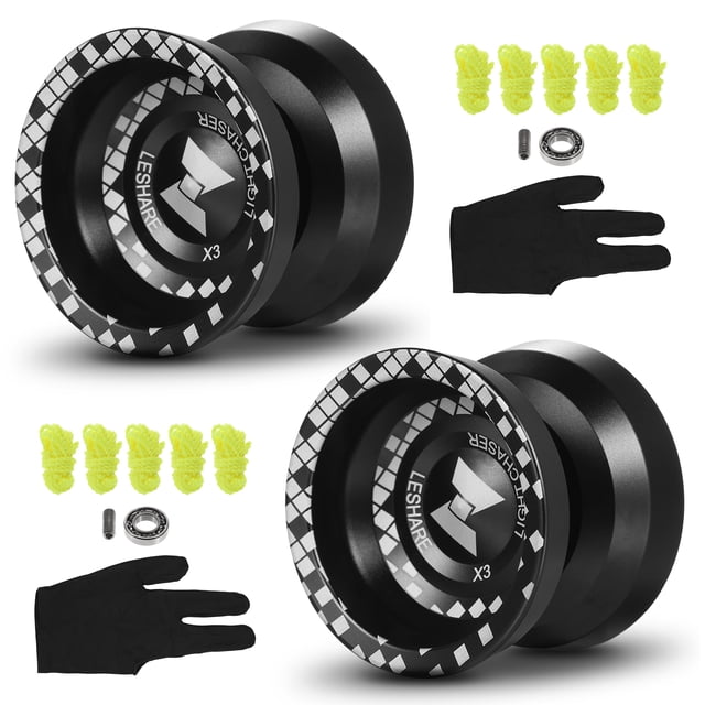 Bola de YOYO LESHARE Paquete de 2 bolas Yo Yo profesionales de aleación de aluminio YoYo sensible con rodamiento que no responde para profesionales principiantes