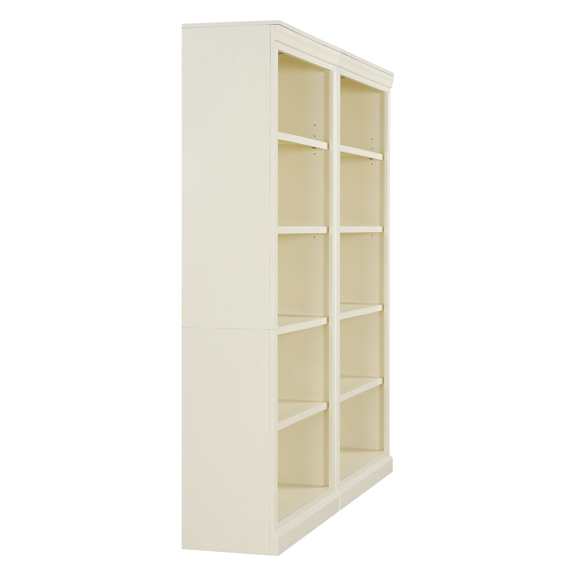 Euroco 83" Tall Wood Bookcase Suite with light strip, 5-Tier Decor Bookcase Suite with Adjustable Shelves, MDF Board