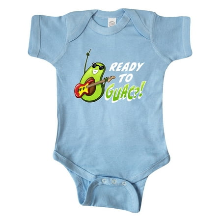 

Inktastic Ready to Guac! with Avocado Playing Guitar Gift Baby Boy or Baby Girl Bodysuit