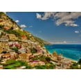 thumbnail image 2 of Bolokofsky, Ronald 14x11 White Modern Wood Framed Museum Art Print Titled - Positano View, 2 of 4