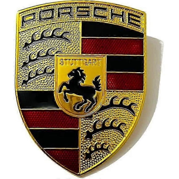Emblem badge logo Porsche car hood metal