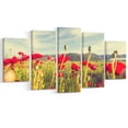 thumbnail image 2 of Fleurs de Coquelicot Rouge Sauvage dans le Champ - Grande Impression sur Toile, 2 of 3