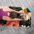 thumbnail image 5 of Fragmented Flowers Yoga Towel with Storage Bag, 72.8"x26.8" - Suitable for Yoga, Pilates, Fitness, etc. - Yoga Towel, Yoga Towels, Yoga Mat Towel, 5 of 6