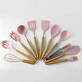 thumbnail image 1 of Amdohai 11PCS Cooking Utensils Kitchen Utensil Set Silicone Kitchenware Set Wooden, 1 of 7
