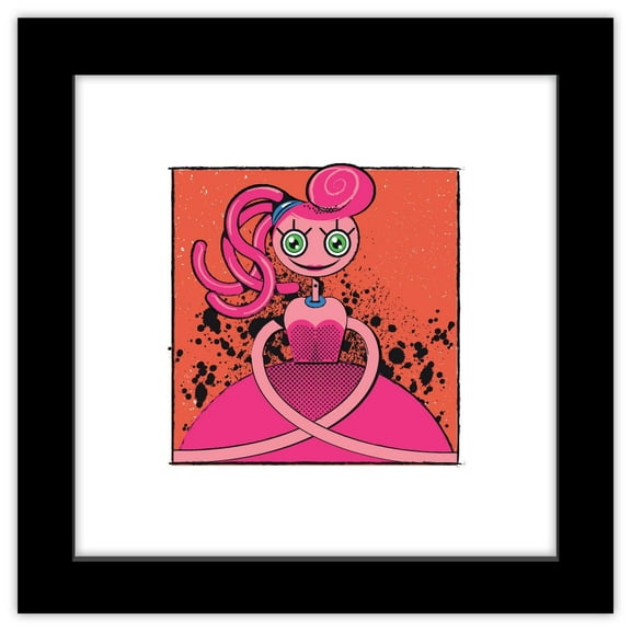 Gallery Pops Poppy Playtime - Mommy Long Legs Portrait Wall Art, Black Framed Version, 12" x 12"